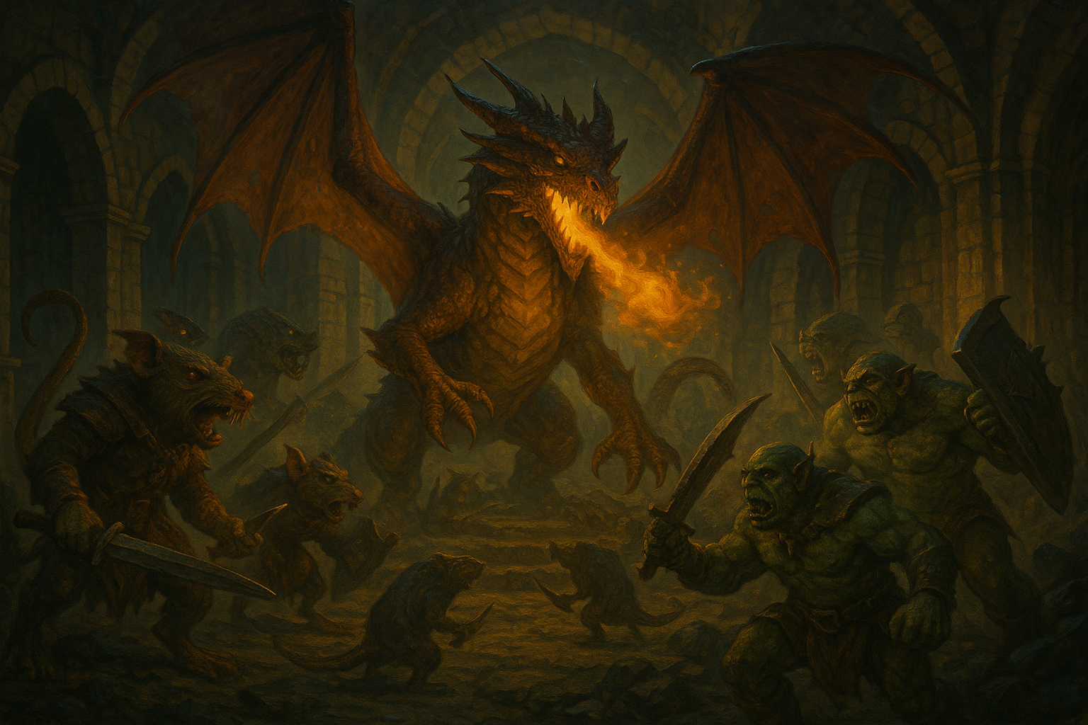 Dungeon with enemies